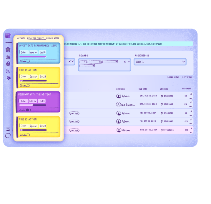 User dashboard